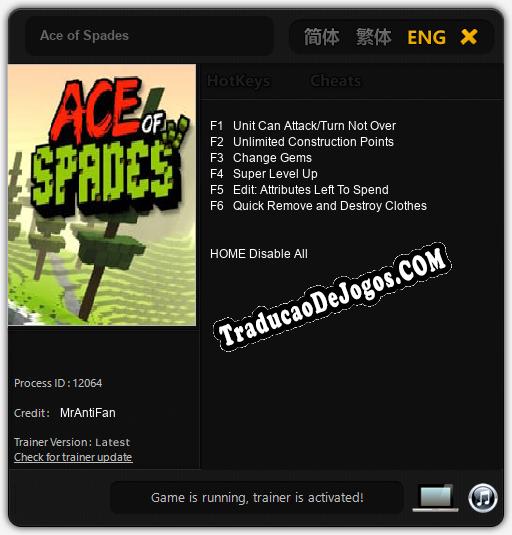 Ace of Spades: Trainer +6 [v1.5]