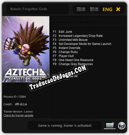 Aztech: Forgotten Gods: Trainer +9 [v1.7]