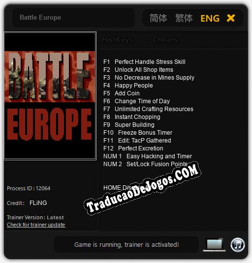 Battle Europe: Cheats, Trainer +14 [FLiNG]