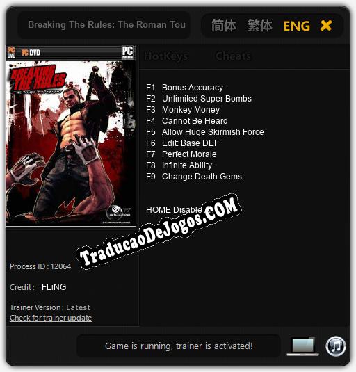 Treinador liberado para Breaking The Rules: The Roman Tournament [v1.0.7]