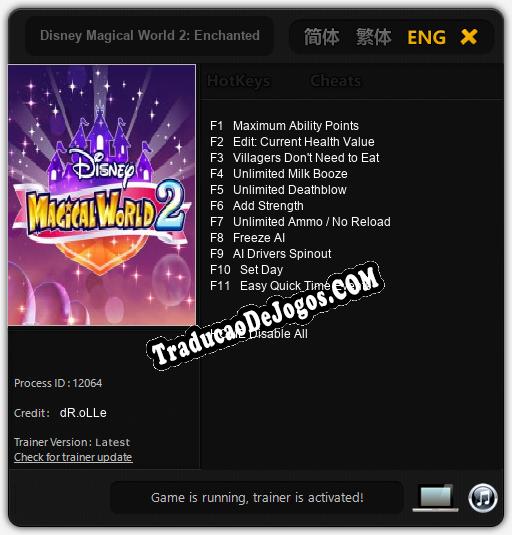 Disney Magical World 2: Enchanted Edition: Trainer +11 [v1.8]