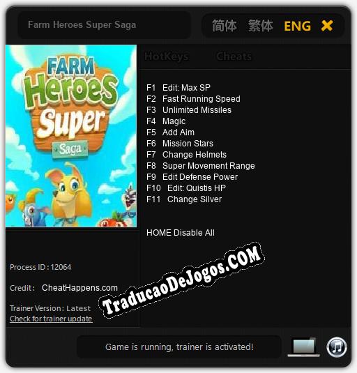 Farm Heroes Super Saga: Cheats, Trainer +11 [CheatHappens.com]