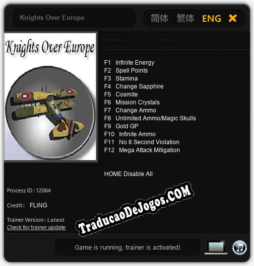 Knights Over Europe: Treinador (V1.0.93)