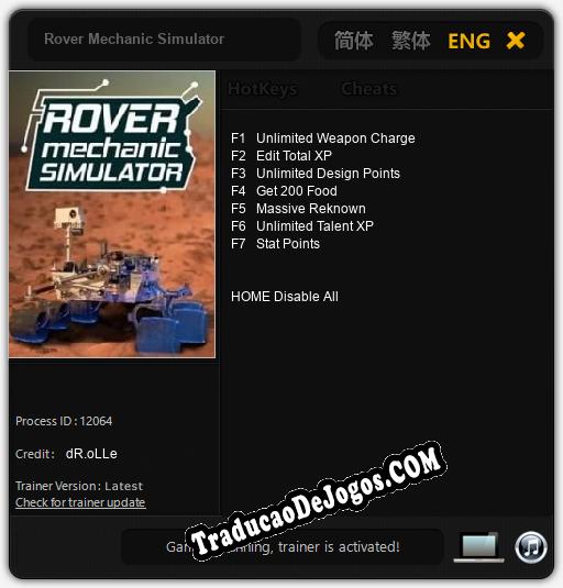 Rover Mechanic Simulator: Trainer +7 [v1.5]